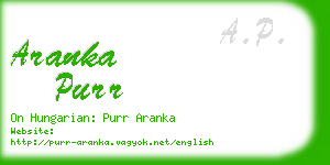 aranka purr business card